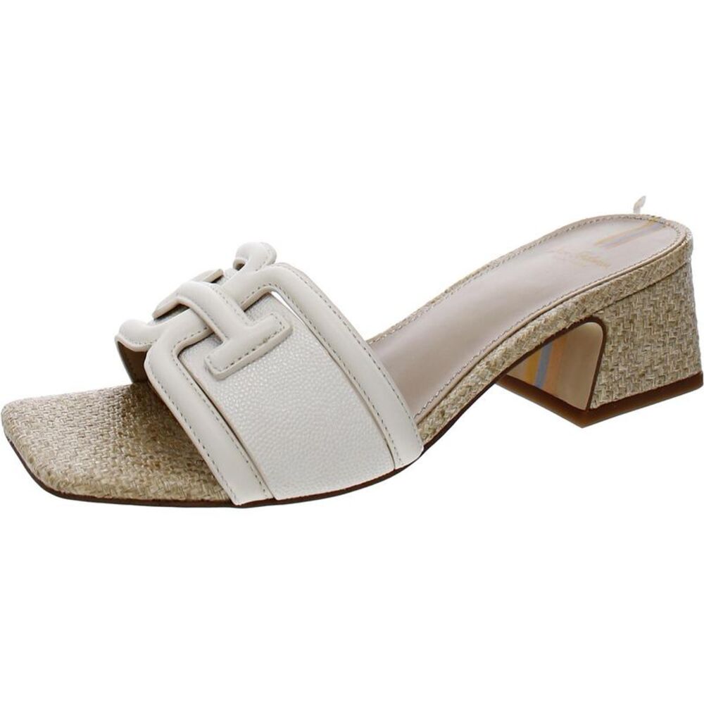 Sam Edelman White Mules with Tan Heel
